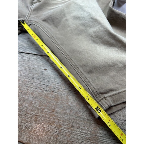 Big Brother Streetwear Beige Navy Trim Y2K Skater Stretch‎ Shorts Size 38 - Picture 10 of 11